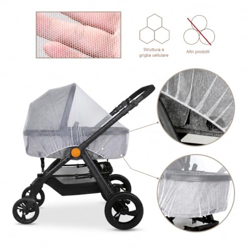 Mückennetz Kinderwagen Universal Insektenschutz für Buggy – Ansicht 5