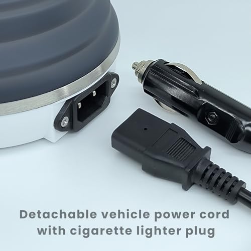 Tetera portátil plegable 24V para camión 450ml negro miniatura 4