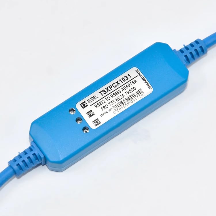 Câble de programmation PLC TSXPCX1031 Série Twido RS232 Câble de téléchargement série plaqué or durable Bleu 3 m