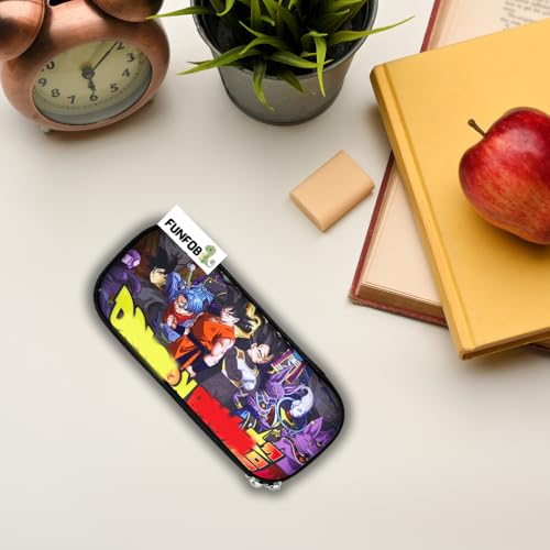 Image of Funfob Goku Pencil Case For School, College, Or Travel | Anime Pencil Pouch With Zipper Closure | Vegeta Pouch, Multicolor
