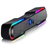 Caixa de som soundbar gamer pc computador adamantiun kurt usb p2 led
