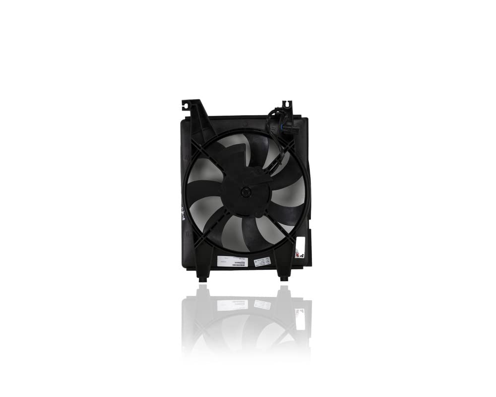 A-C Condenser Fan Assembly - Pacific Best Inc. Compatible/Replacement for '03-08 Hyundai Tiburon - 977302C000