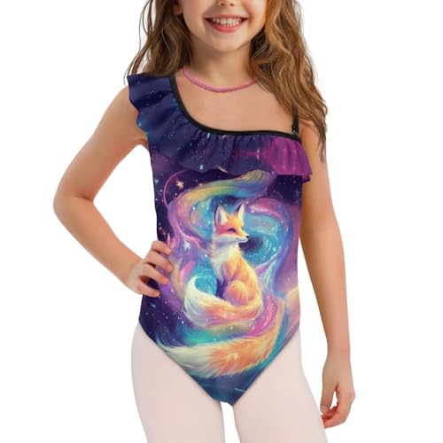 Image of Girls One Piece Swimsuits Size 3-14 Trendy Ruffle Bathing Suit Casual Hawaiian Summer Beach Swimwear