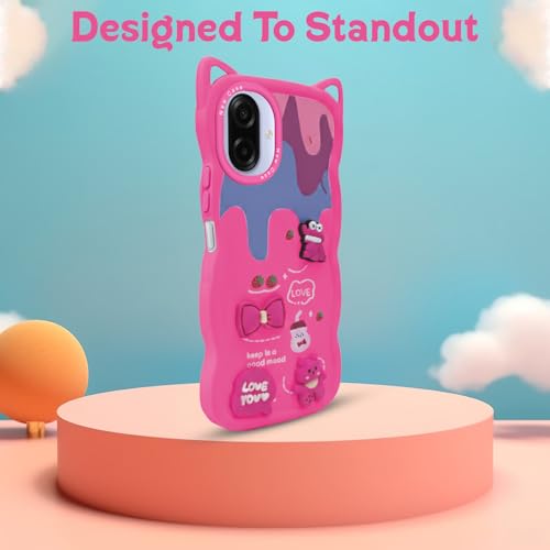 Image of Jkobi Strap Back Case Cover for Samsung Galaxy A07 5G | F70e 5G (3D Embossed Figures | Strap Holder | 360* Soft Cushion with Camera Bump)