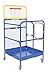 Vestil WP-3636-CA Steel Work Platform, 1000 lb Capacity, 36" x 36" with Casters, Powder Coat Blue, not for use in California