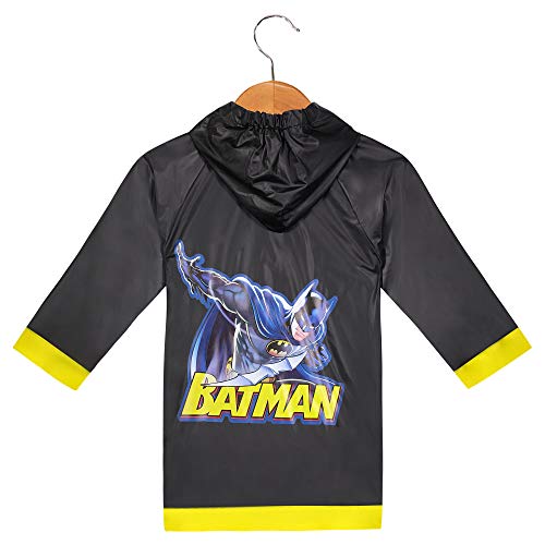 DC Comics Batman Toddler Boy`s Black Rain Slicker, Size Small 2/3 Medium 4/5 and Large 6/72