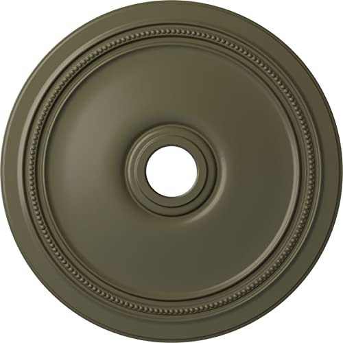 Image of Ekena Millwork CM24DIPTF Diane Ceiling Medallion, 24 inchOD x 3 5 /8 inchID x 1 1 /4 inchP (Fits Canopies up to 6 1 /4 inch), Hand-Painted Painted Turtle