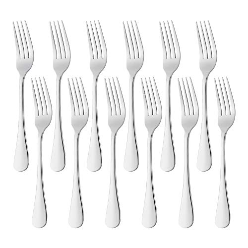 SUNSENGEUR 12-Piece (20 cm, 8 inchs) Fine Stainless Steel Dinner Forks Table Forks