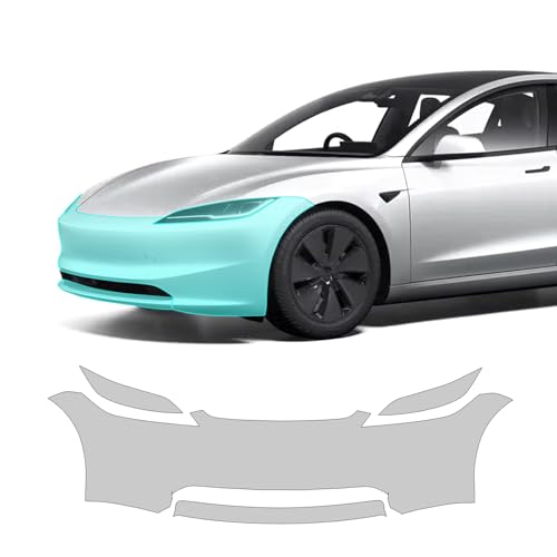 Paintville for Tesla Model 3 2024 2025 2026 Highland TPU PPF HD Clear Paint Protective Film Custom Anti Scratch Self Healing Shield Guard with Install Kit Finishing Accessories for Bumper Headlight