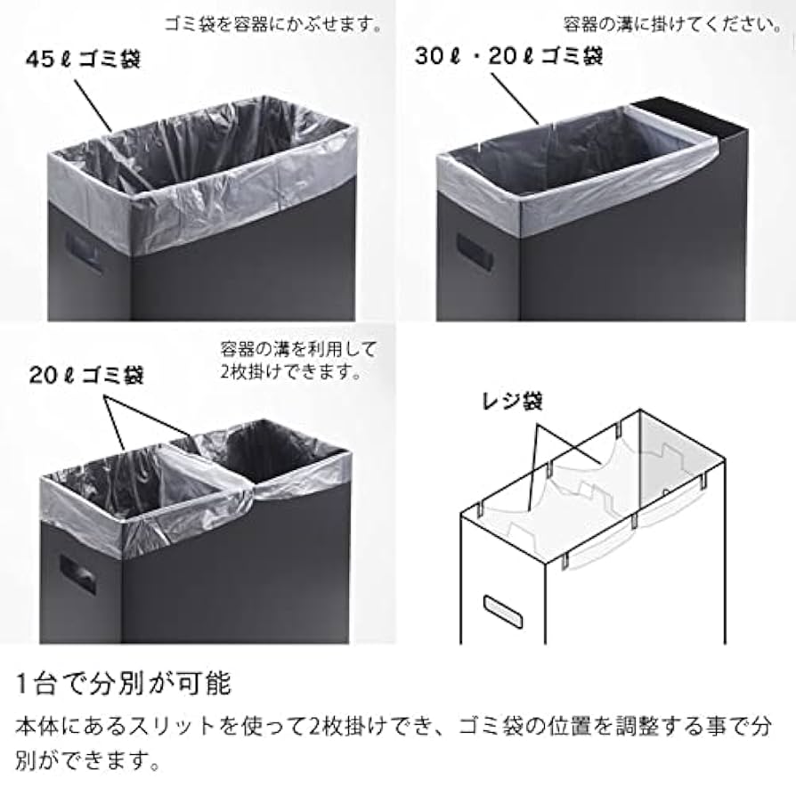 tower 蓋付きゴミ箱　新品未使用 ゴミ箱 シンク下蓋付きゴミ箱 2個組 tower タワー 山崎実業 22L