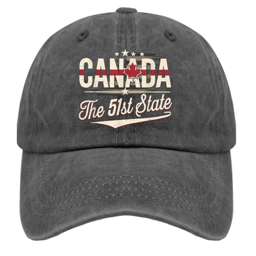Canada The 51 State Hat for Men with Design Cycling Cap Men Black Cycling Cap with Design Unique Gifts for Drivers