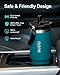 BUZIO Insulated Tumbler with 2-in-1 Lid and Straw, 30 oz Tumbler with Handle, Stainless Steel Double Walled Water Bottle Reusable Coffee Tumbler Travel Mug Thermal Cup, Wide Mouth Smoothie Cups