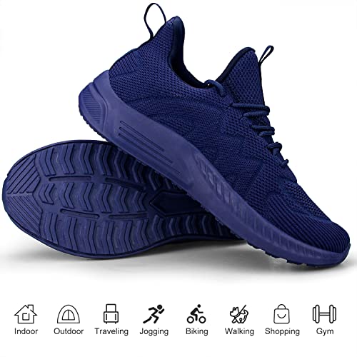 Image of Feethit Mens Non Slip Walking Sneakers Athletic Gym Tennis Running Shoes | Slip on Shoes,Lightweight,Breathable,Comfortable Workout Sneakers,For Daily Activities