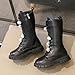 Cute Girls Boots Winter Fashion Knee High Lace Up Outdoor Booties 2025 Trendy Motorcycle Riding Boots