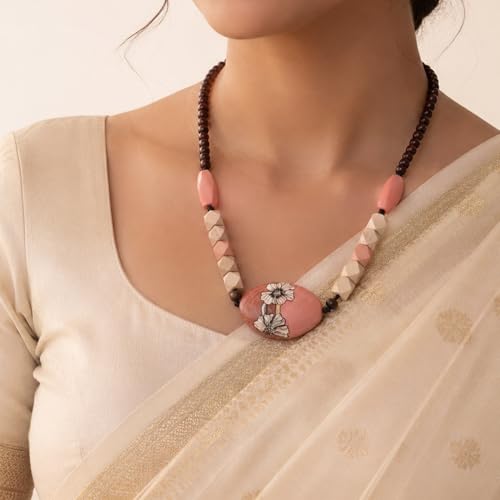 Image of AAKRITI ART CREATIONS Boho Tribal Handcrafted Ethnic Necklace Collection | Mandala, Dreamcatcher, Sunburst & Moonstone Designs | Artisan Collar, Lariat & Pendant Statement Jewelry for Women