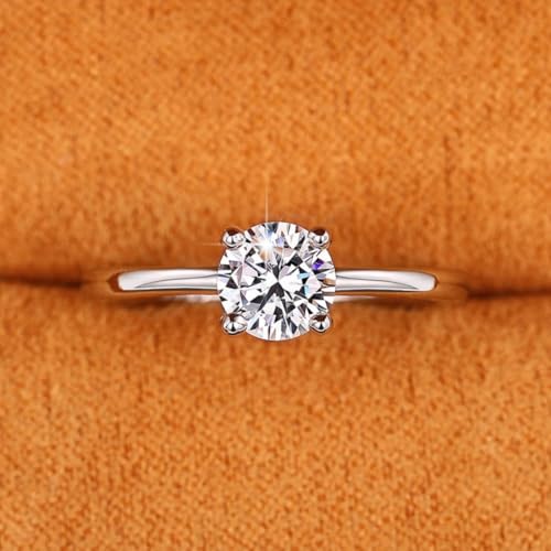 White Gold Plated Cubic Zirconia Engagement Rings Wedding Bridal Band Promise Rings Evening Parties Anniversary Valentine's Day Gifts Eternity Bands for Women