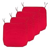 Szblnsm Outdoor Cushion Covers Replacement 19x19x3In, Patio Chair & Couch Cushion Covers with Handle & Adjustable Straps, Waterproof, Red