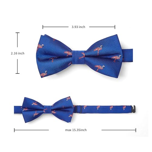 Image of HISDERN Bow Ties for Boys Pre Tied Toddler Bow Tie Adjustable Kids Bowties Clip On Fun Patterned Bowties for Wedding Party