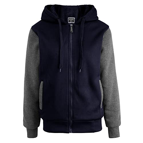 Image of Gary Com Heavyweight Sherpa Hoodies for Men, Thick Fleece Lined Full Zip Up Winter Warm Sweatshirts Work Jackets