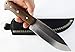 Moorhaus Handmade Full Tang Hunting Fixed Blade Knife D2 Steel - Wood Handle - Great for Camping/Hunting/Skinning/Survival/Bushcraft - includes Leather Sheath