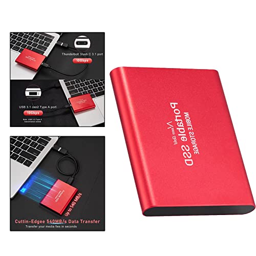 Image of SSD USB 3.1 External Solid State Drives Hard Disk for PC Laptop 2TB Red (500GB Red)
