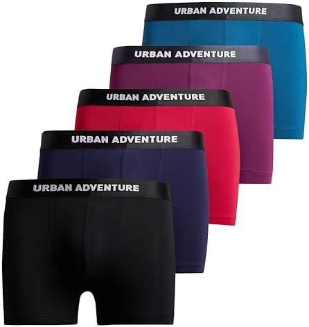 URBAN ADVENTURE Anti Bacterial Premium Micro Modal Spandex Trunks Underwear for Men with No Marks Waistband - Moisture Wicking and StayFresh Treatment