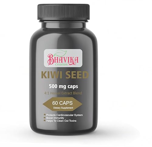 bhavika Creation Kiwi Seed Capsules, 60 Capsules, 500mg, Herbal, Ayurvedic, Natural, 1 Count (Pack of 1)