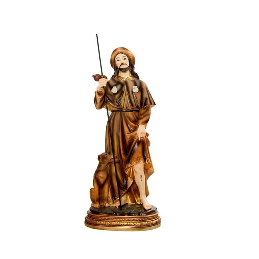 San Roque Figura 30 cm. peana Resina
