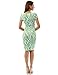 PattyBoutik Mama V Neck Maternity Print Dress (Pattern 12: Green and White...