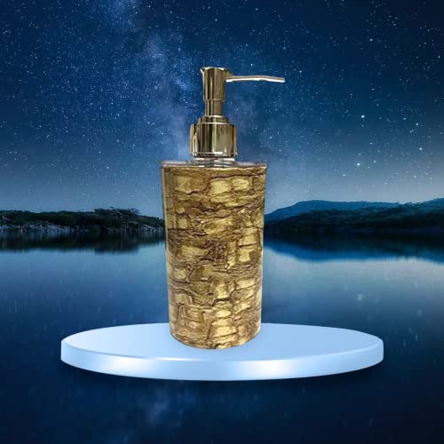 Image of Unbreakable Liquid Soap /Liquid /Shampoo /Hand wash /Sanitizer /Lotion Dispenser Bottle for Kitchen, Wash-Basin and Bathroom 350 ml Dispenser (Marble Brown)