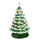 Best Choice Products 15in Ceramic Christmas Tree, Pre-lit Hand-Painted Tabletop Holiday...