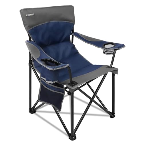 Oversized Portable Camping Chairs, Collapsible Outdoor Chairs with Pocket and Cup Holders, Carry Bag for Camping,Tailgates,Beach,and Sports