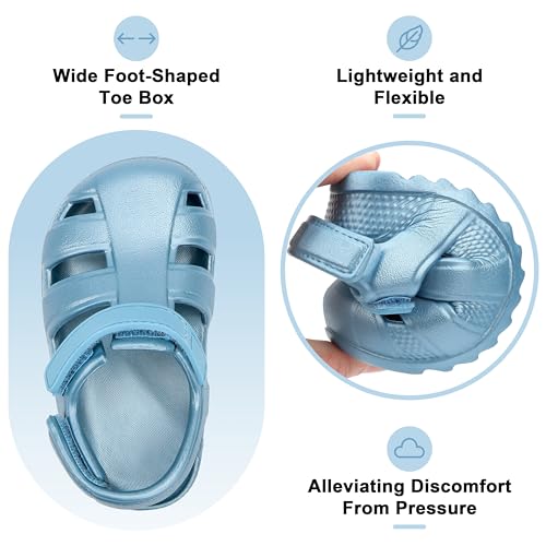 Image of ChayChax Toddler Classic Fisherman Sandals Boys Girls Closed Toe Water Pool Beach Sandal Naturally Splay