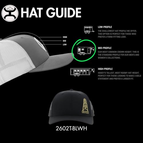 Image of HOOEY Oil Gear (HOG) Trucker Hat for Men - Adjustable Snapback Mesh Baseball Cap - Western Work & Casual Wear Breathable Mesh