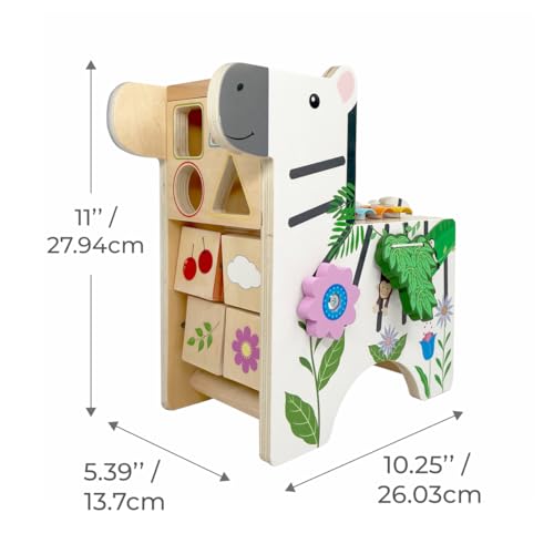 Image of Teamson Kids - Preschool Zebra Wooden Activity Play Center with Xylophone