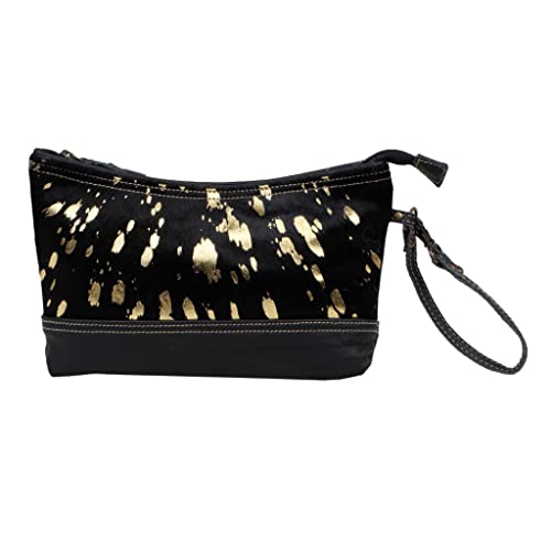 Myra Bag Bolsa de couro mourisco e hairon S-2583, Preto