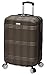 LONDON FOG Kingsbury Expandable Hardside Spinner Luggage, Coffee, Checked-Medium 25-Inch