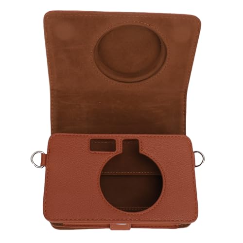 Étui en cuir PU pour imprimante photo MS200 en matériau supérieur brun