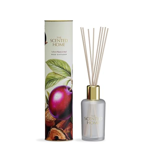 Ashleigh & Burwood Difusor de varillas para el hogar, difusor de aceite de fragancia Velvet Plum & Oud, dura hasta 3 meses, 150 ml