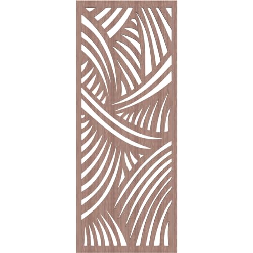 Image of 15 3 /8 inchW x 39 3 /8 inchH x 3 /8 inchT Chester Decorative Fretwork Wood Wall Panels, Walnut