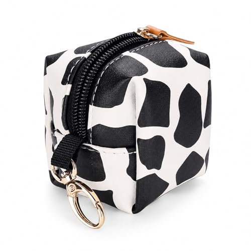 Image of LUOZZY Pacifier Holder Pouch Cow Pattern Portable Case for Diaper Bag | Portable Pacifier Holder Pouch With Cow Pattern For Bags And Keys Travel Use