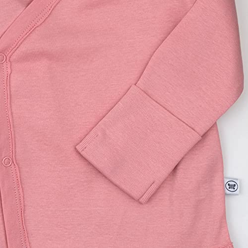 Image of HonestBaby Baby 3-Pack Organic Cotton Long Sleeve Side-snap Kimono Bodysuits