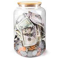 Mczcent Sparschwein Groß, 3.2L Sparbüchse Transparent für Geld Münzen Spardose Groß Plastik Durchsichtig, Grosse Münzen Spardosen Piggy Coin Money Saving Bank Jar Box