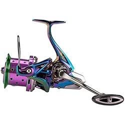 Carretes Surfcasting Alta Gama Diwa Spinning Fishing Reels 60 LBS MAX Drag Power Cojinete de Acero Inoxidable Cuerpo de Metal 8000 10000 12000 Carrete Agua Dulce Agua Salada Big-Game Surf Carrete Giratorio Ultra Suave (10000)