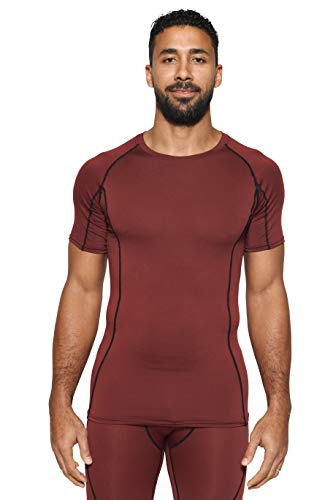 image for Real Essentials 5 Pack: Mens Short Sleeve Compression Shirt Base Layer