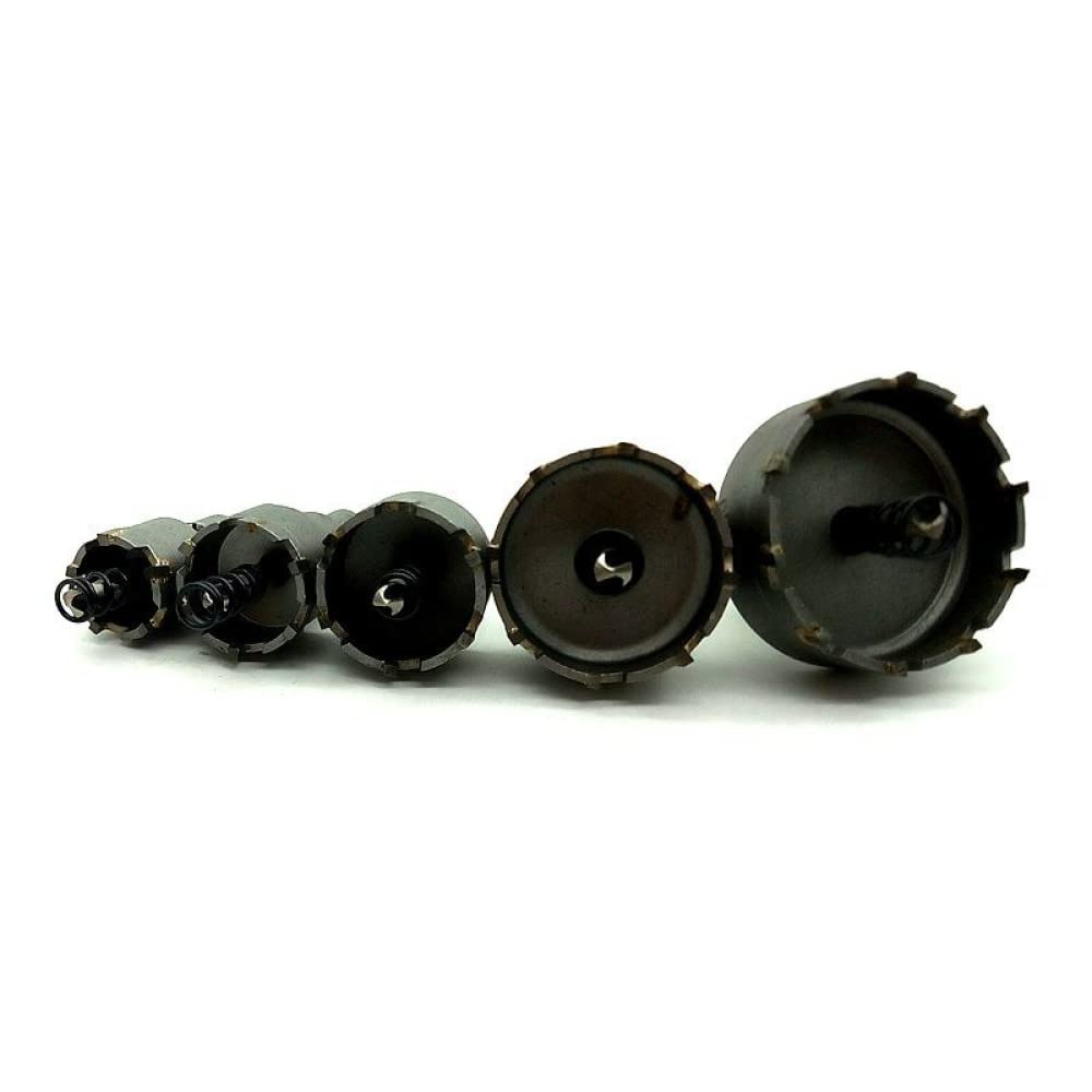 5pcs HSS Broca de taladro Sierra de carburo Núcleo de metal Herramientas de orificio de metal Perforación de metal de madera 20 25 30 40 50 mm, 1