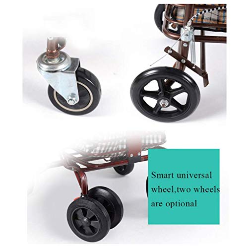 WLKINF Einkaufstrolley mit Sitz/Einkaufswagen/Einkaufswagen/Stahlrahmen, hochwertiger Flanell, hohe Kapazität… – Bild 4