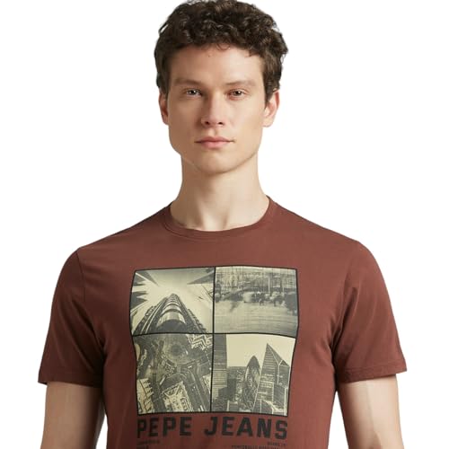 Image of Pepe Jeans Men T-Shirt|Cotton|Slim Fit