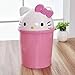 Girls Kawaii Trash Can with Bow Design, Pink Color Waste Bucket with Swing Lid (1, 2.3L)