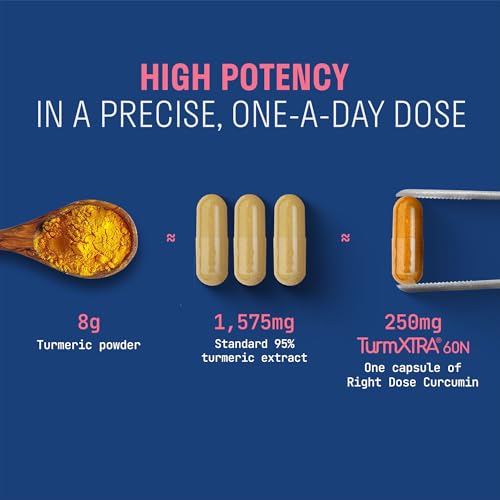 Image of Nature & Thought Right Dose Curcumin with 10X Bioavailability TurmXTRA w /o Piperine | Immunity, Joint & Muscle, Skin & other benefits | Clinically Validated | 1-A-DAY | 30 Veg Capsules